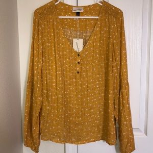 Mustard yellow XL blouse